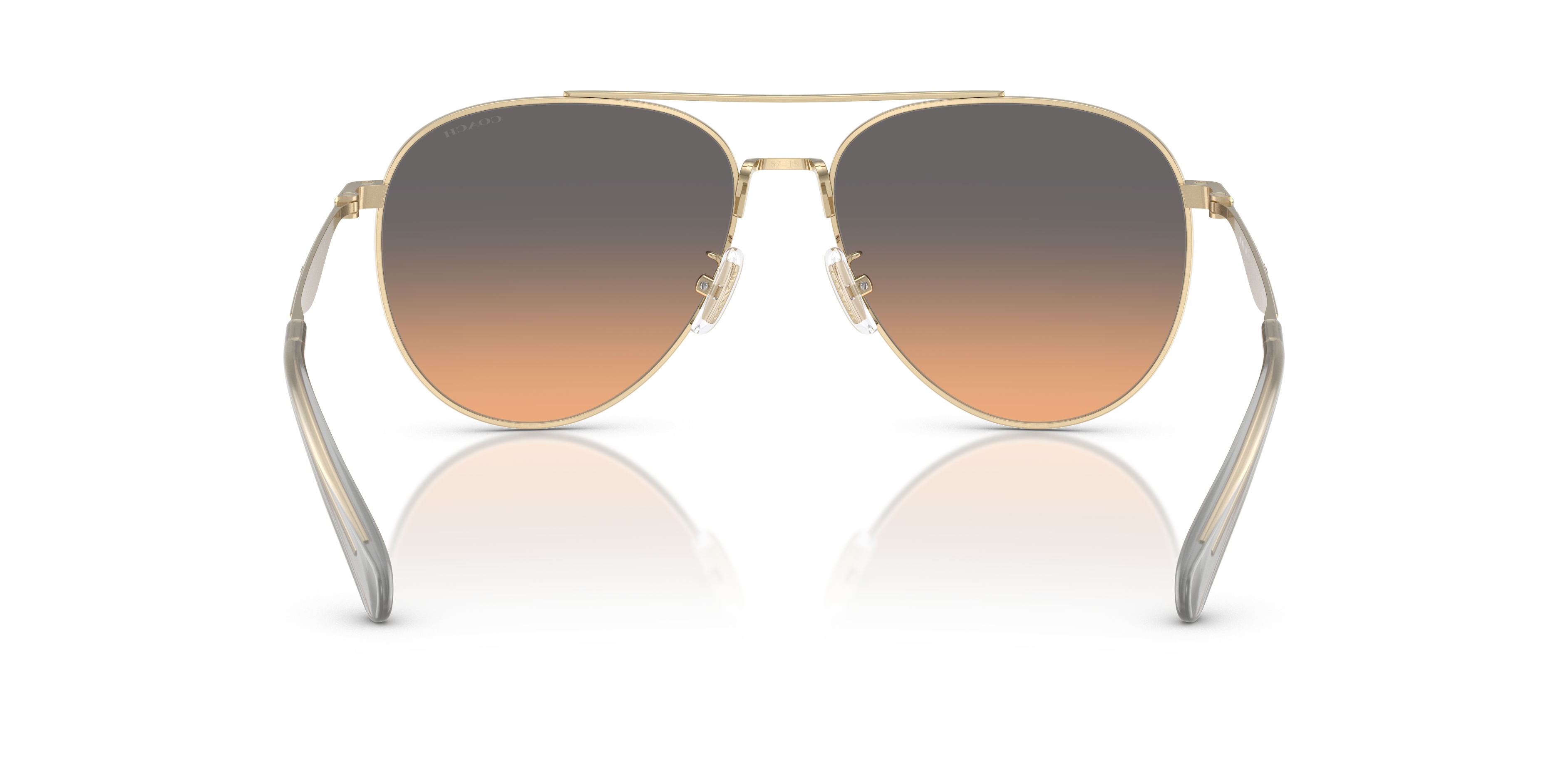 Coach HC7169 CW193 Pilot Sunglasses - Shiny Light Gold