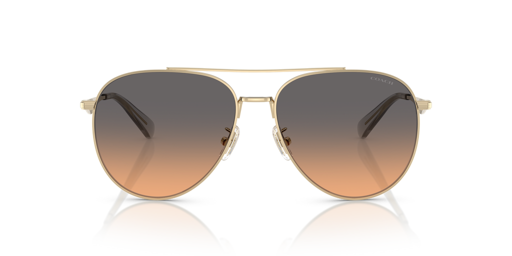 Coach HC7169 CW193 Pilot Sunglasses - Shiny Light Gold