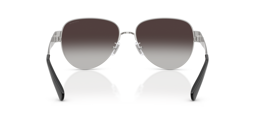 Coach HC7186 CDP37 Pilot Sunglasses - Shiny Silver