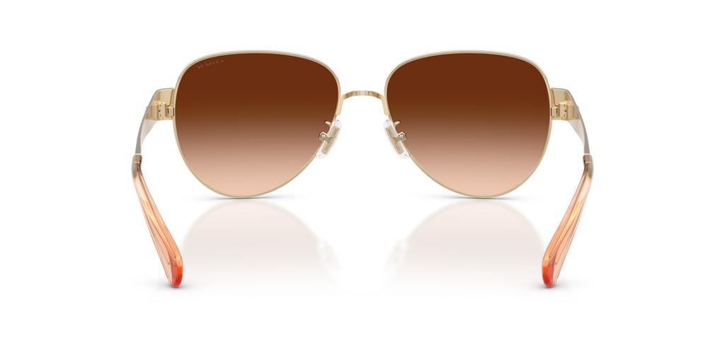 Coach HC7186 CDP37 Pilot Sunglasses - Shiny Light Gold