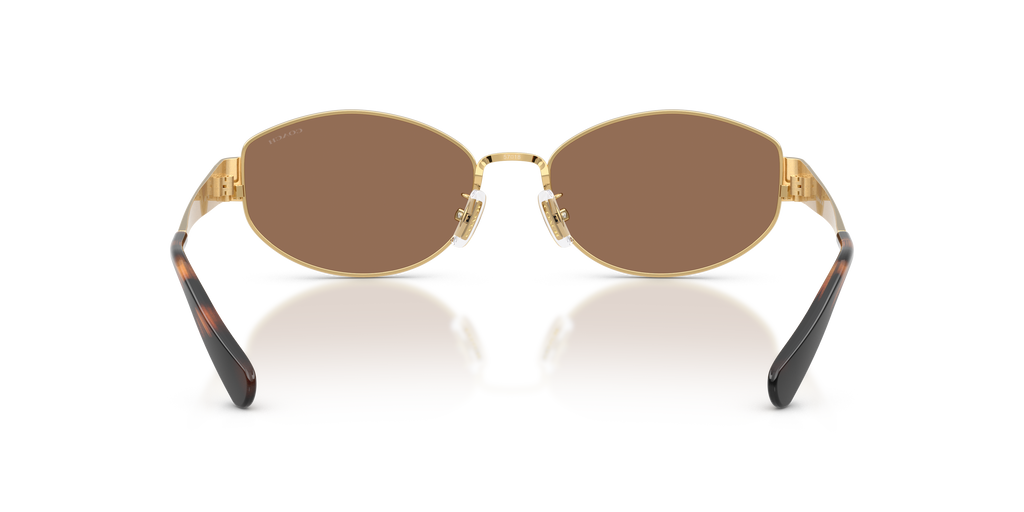 Coach HC7192D CDP44 Geometric Sunglasses - Shiny Gold