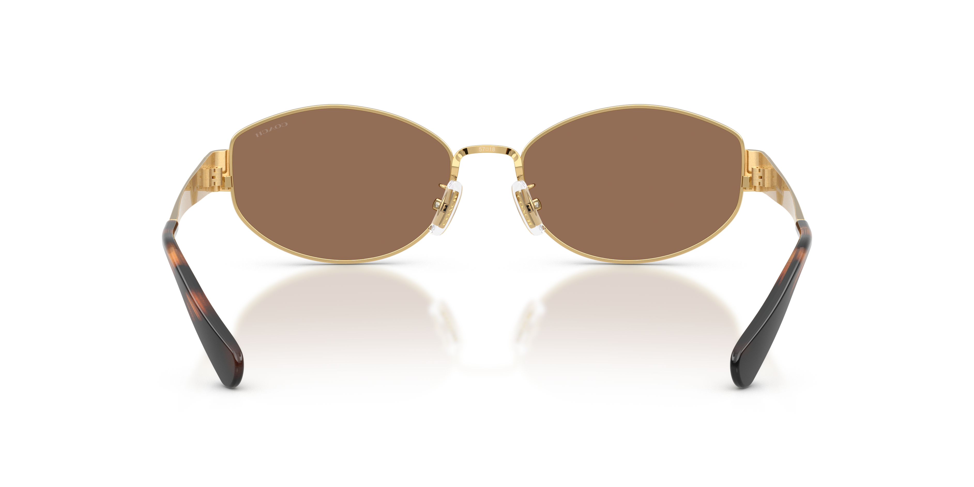 Coach HC7192D CDP44 Geometric Sunglasses - Shiny Gold