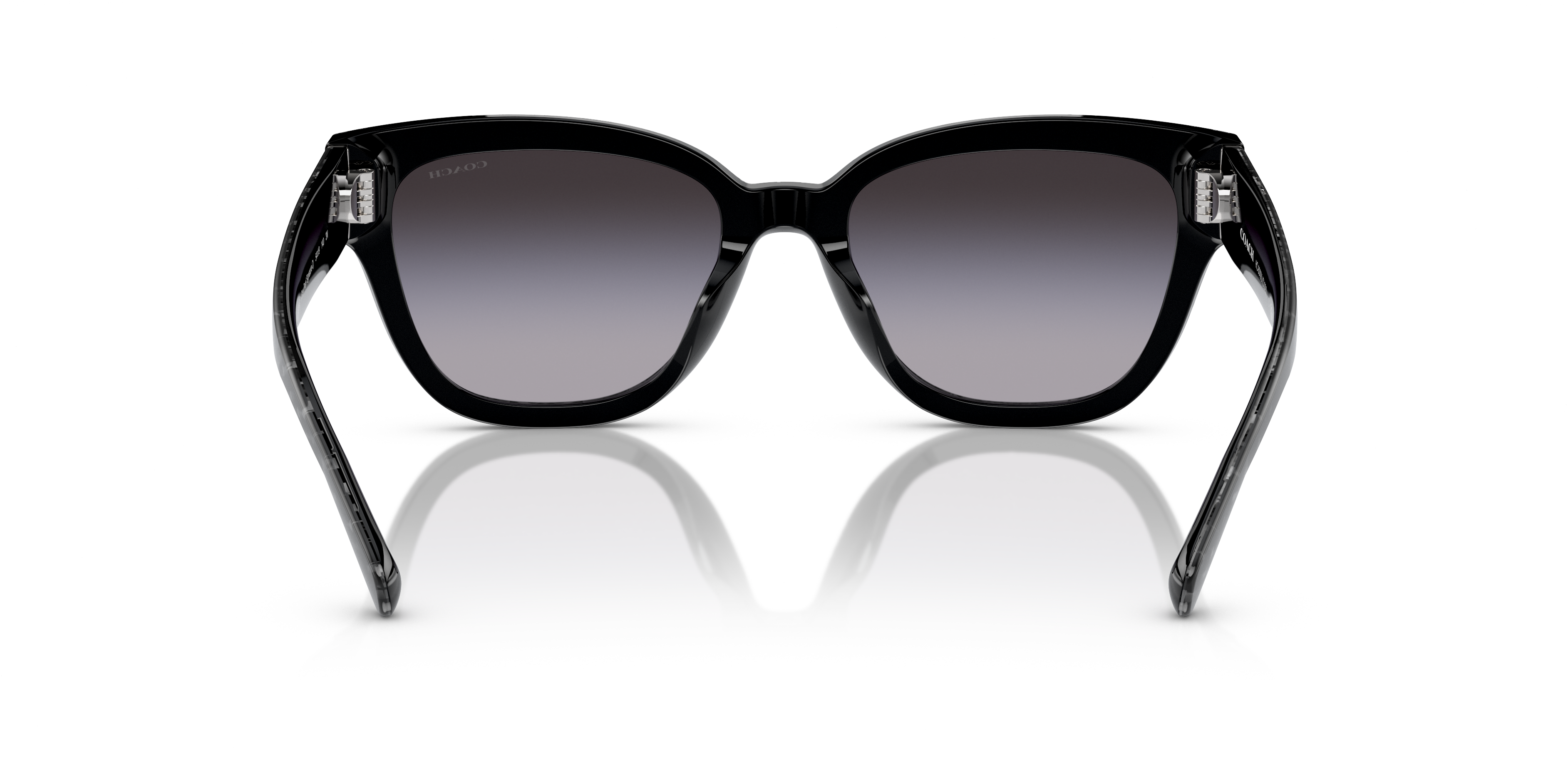 Coach HC8379U CL920 Butterfly Sunglasses - Grey Pearl Signature C