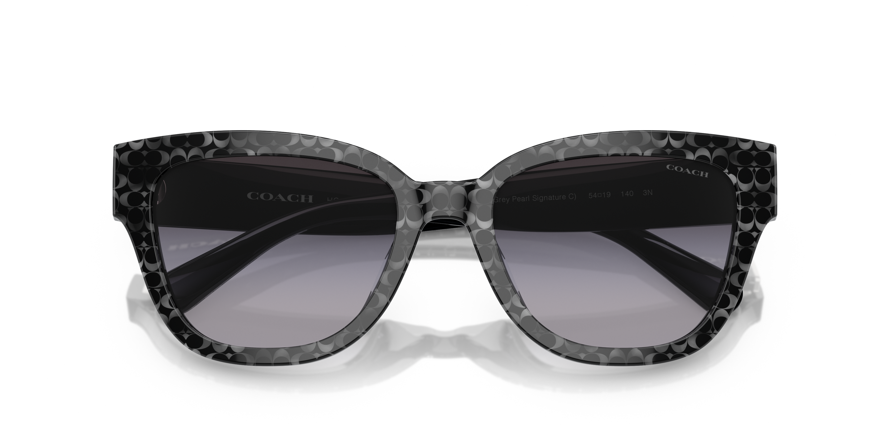 Coach HC8379U CL920 Butterfly Sunglasses - Ruby Pearl Signature C