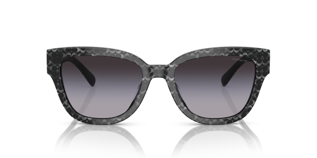 Coach HC8379U CL920 Butterfly Sunglasses - Ruby Pearl Signature C