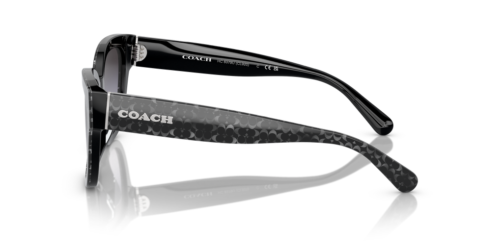 Coach HC8379U CL920 Butterfly Sunglasses - Ruby Pearl Signature C