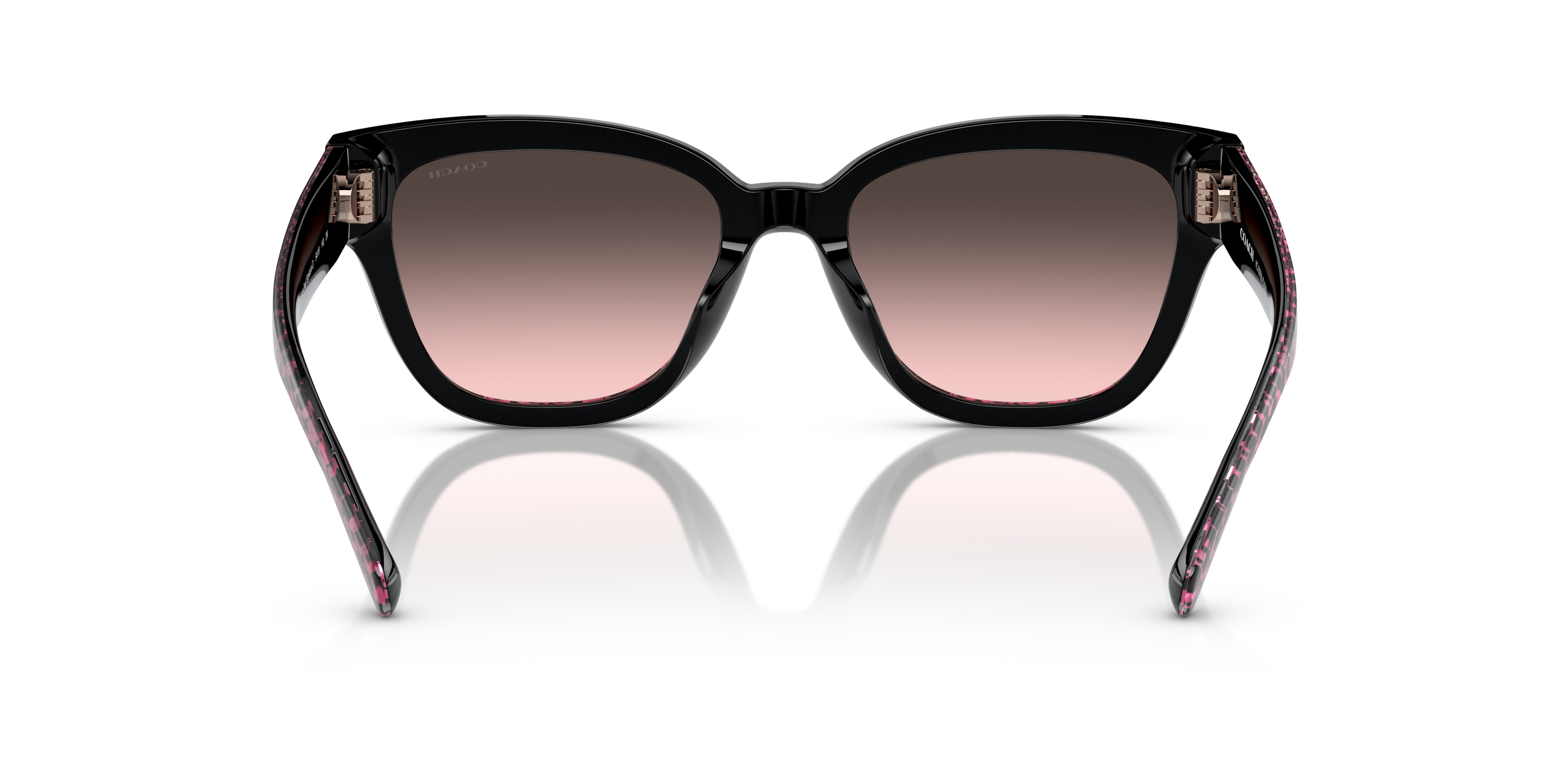 Coach HC8379U CL920 Butterfly Sunglasses - Ruby Pearl Signature C