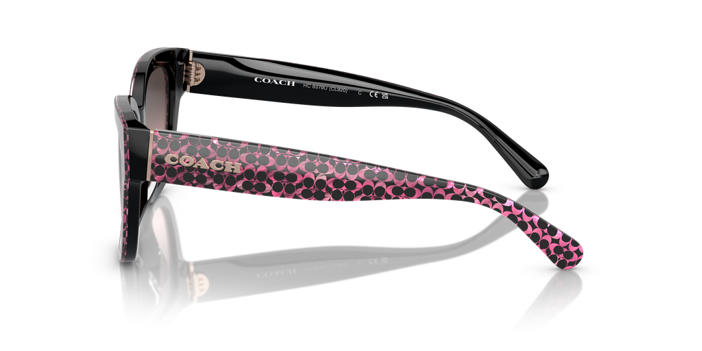 Coach HC8379U CL920 Butterfly Sunglasses - Ruby Pearl Signature C
