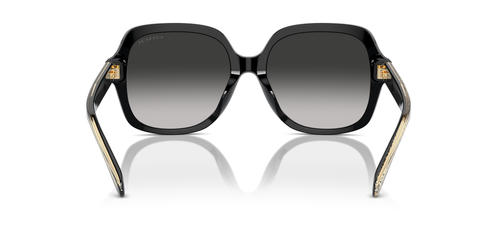 Coach HC8395U CR614 Square Sunglasses - Black