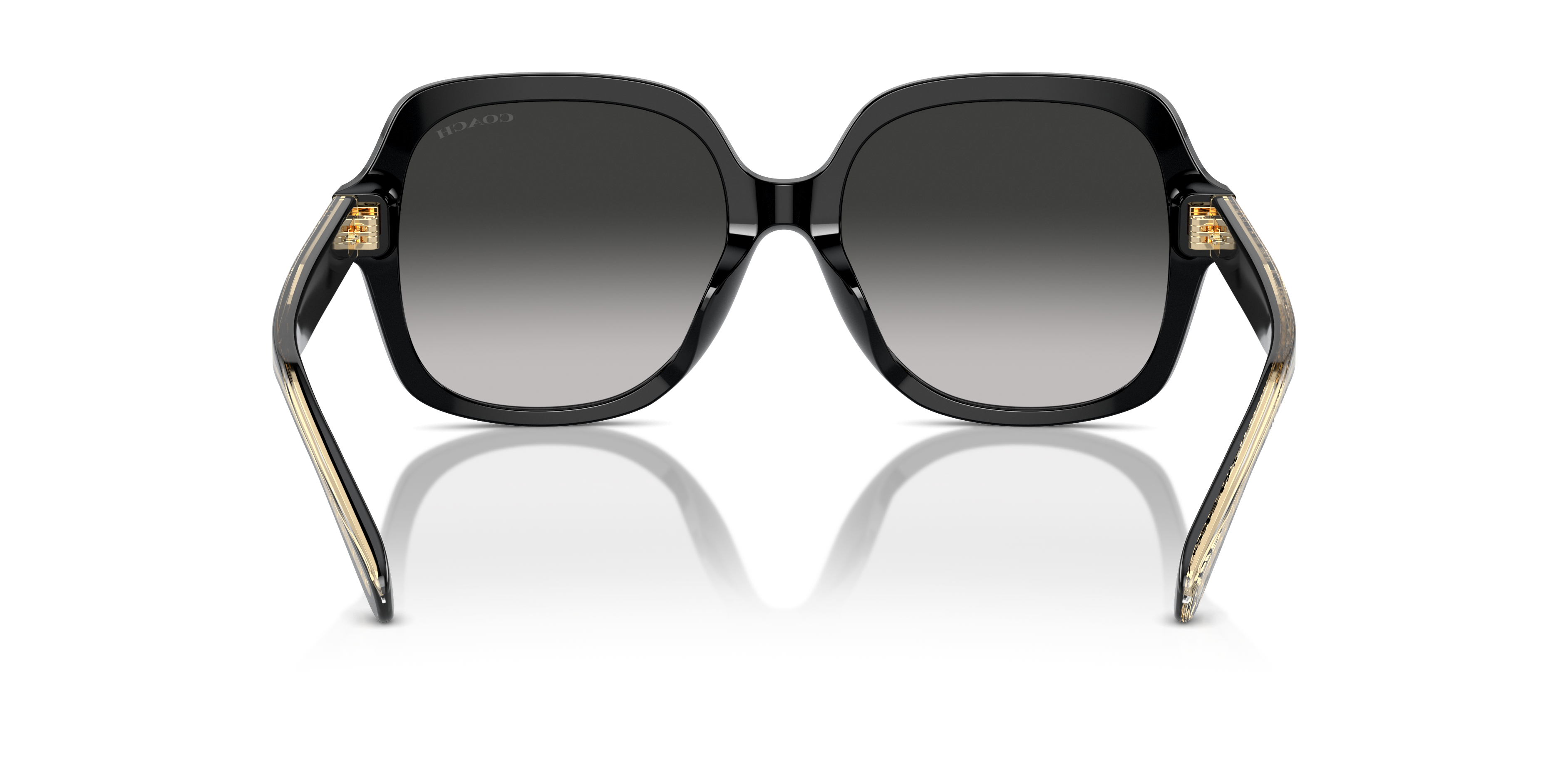 Coach HC8395U CR614 Square Sunglasses - Black