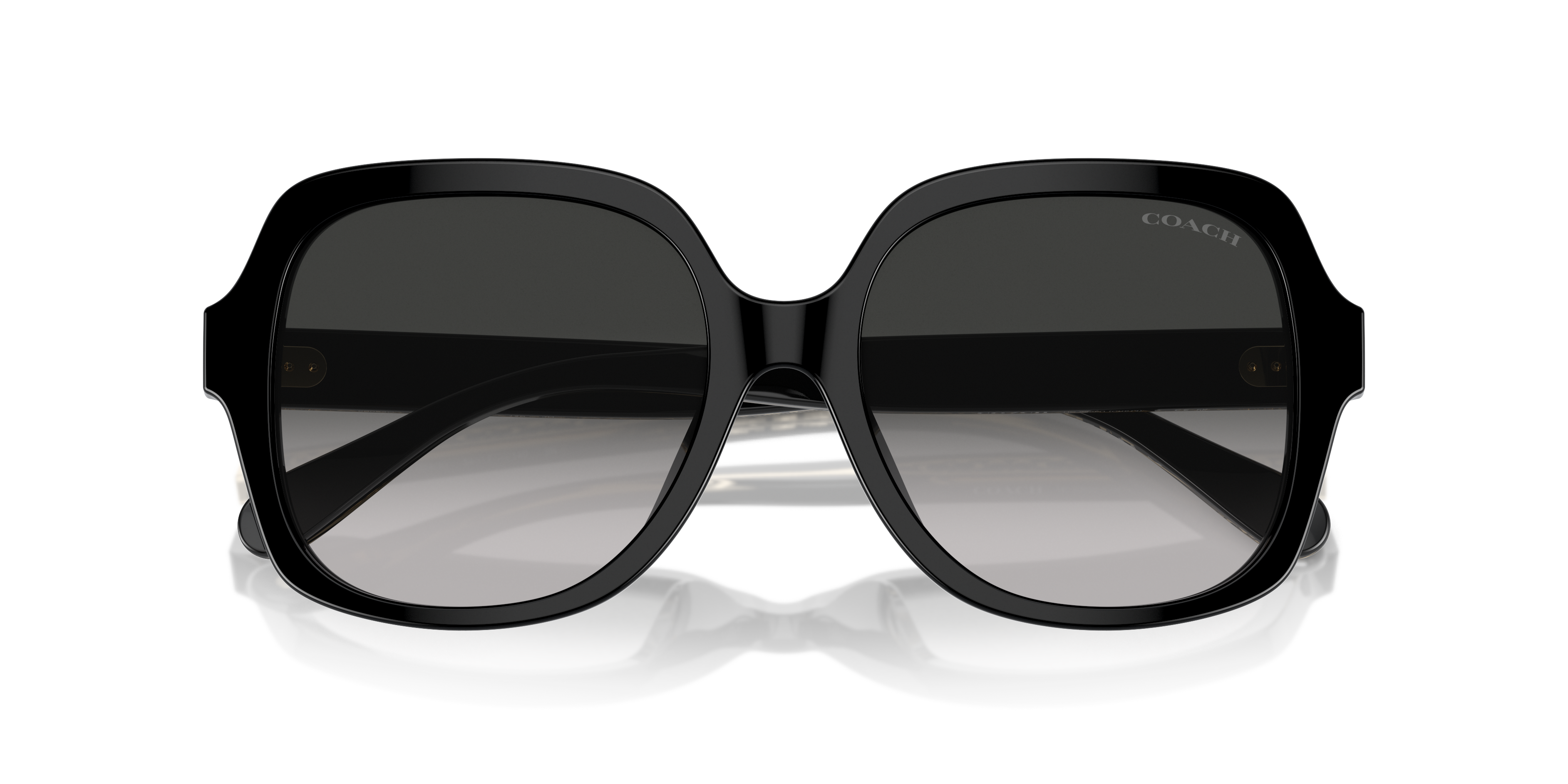 Coach HC8395U CR614 Square Sunglasses - Black