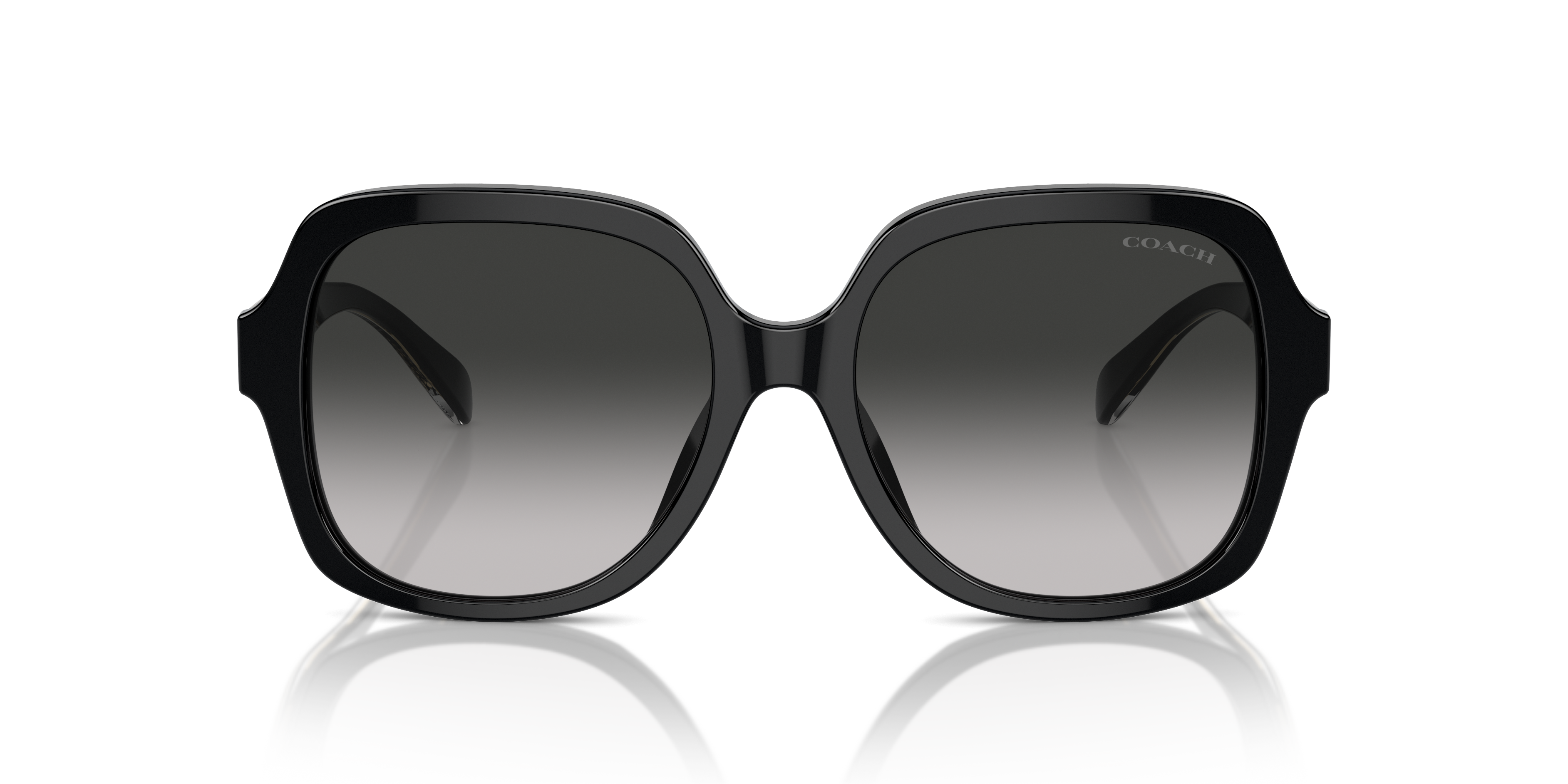 Coach HC8395U CR614 Square Sunglasses - Black