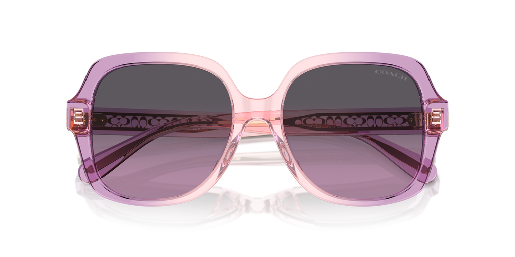 Coach HC8395U CR614 Square Sunglasses - Black
