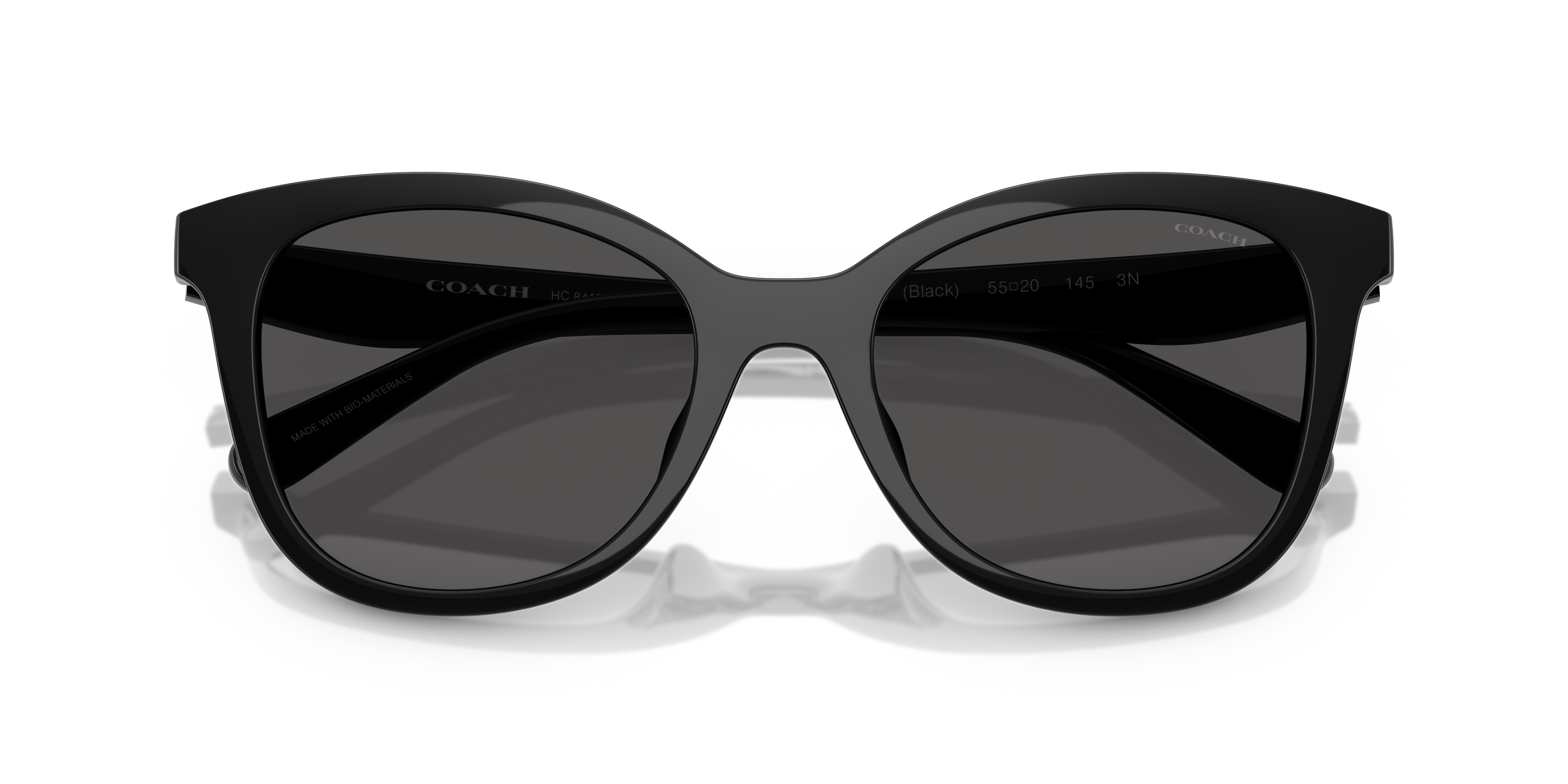 Coach HC8419U CAD25 Square Sunglasses - Black