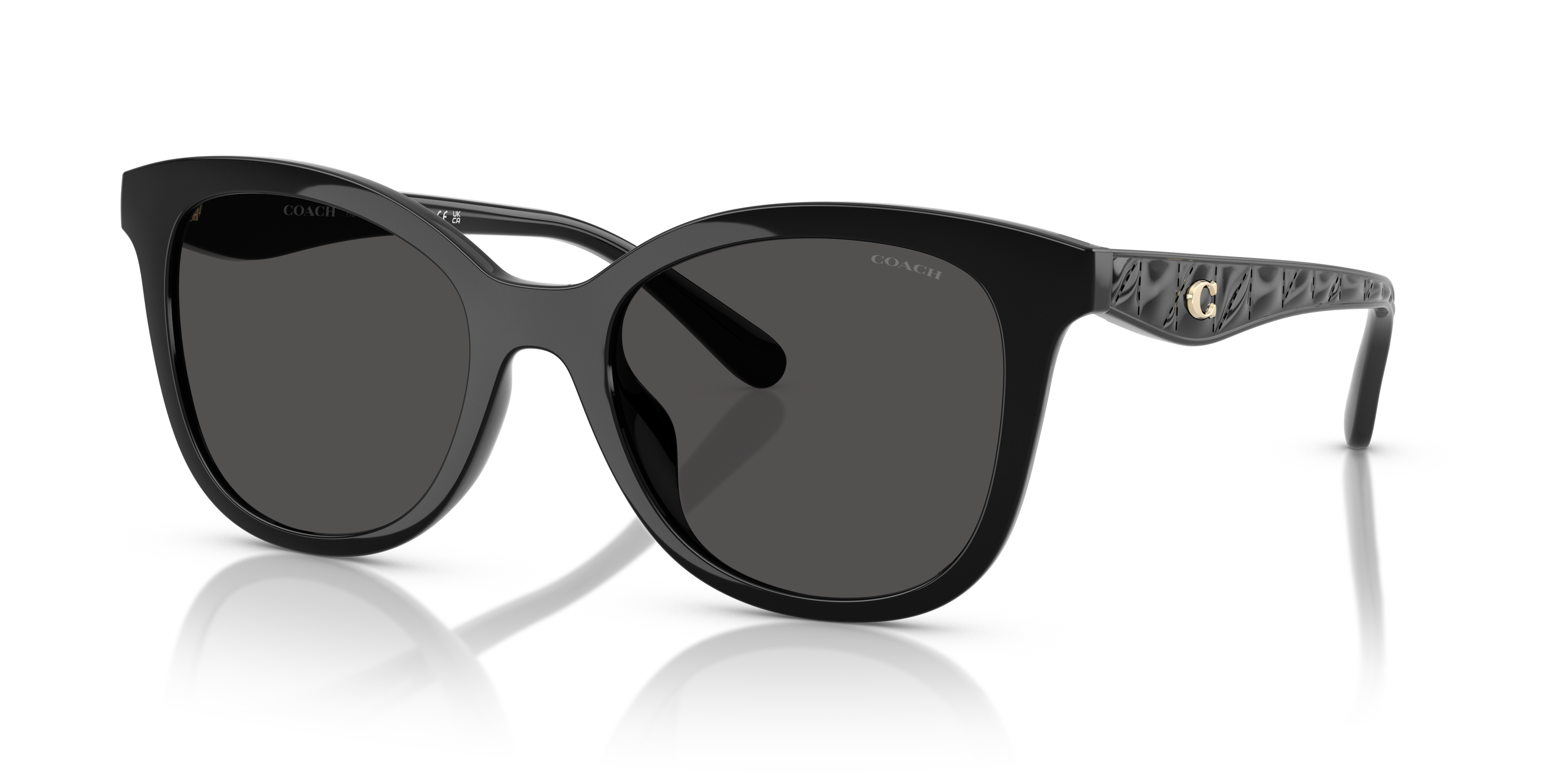 Coach HC8419U CAD25 Square Sunglasses - Dark Tortoise