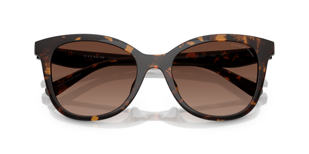 Coach HC8419U CAD25 Square Sunglasses - Dark Tortoise