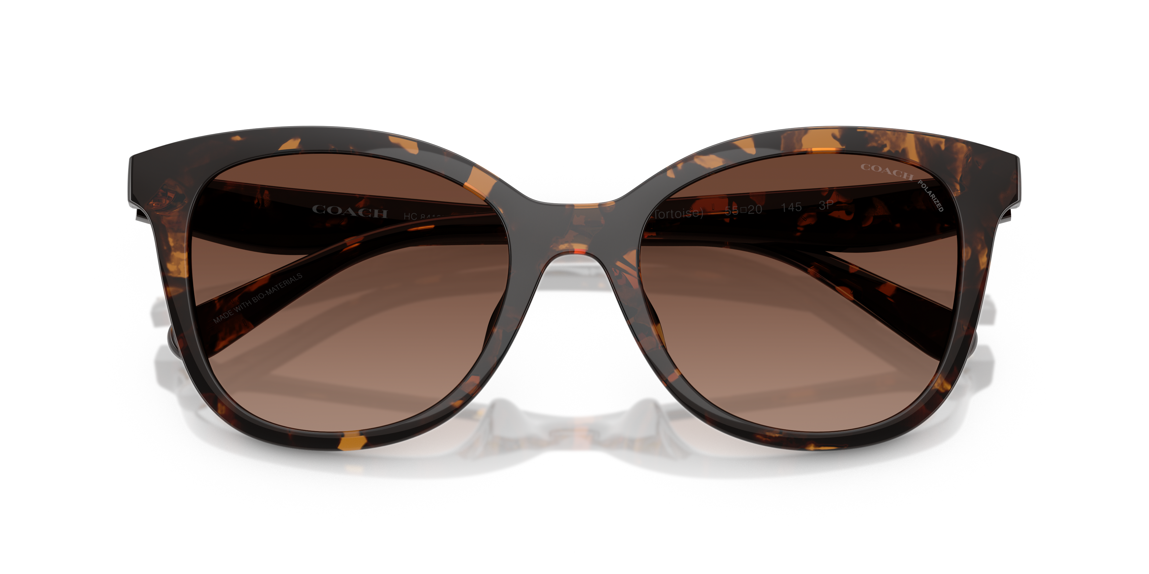 Coach HC8419U CAD25 Square Sunglasses - Dark Tortoise