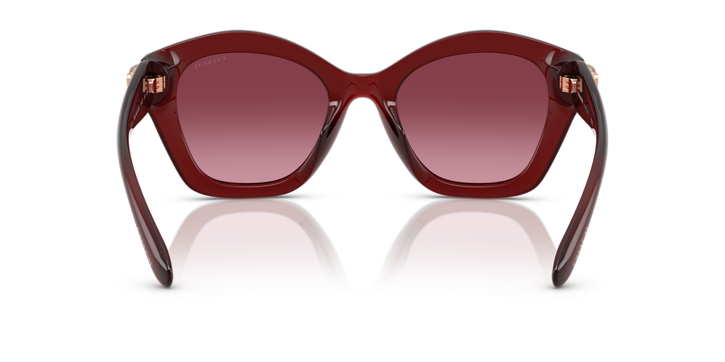 Coach HC8421U CAD31 Geometric Sunglasses - Milky Burgundy