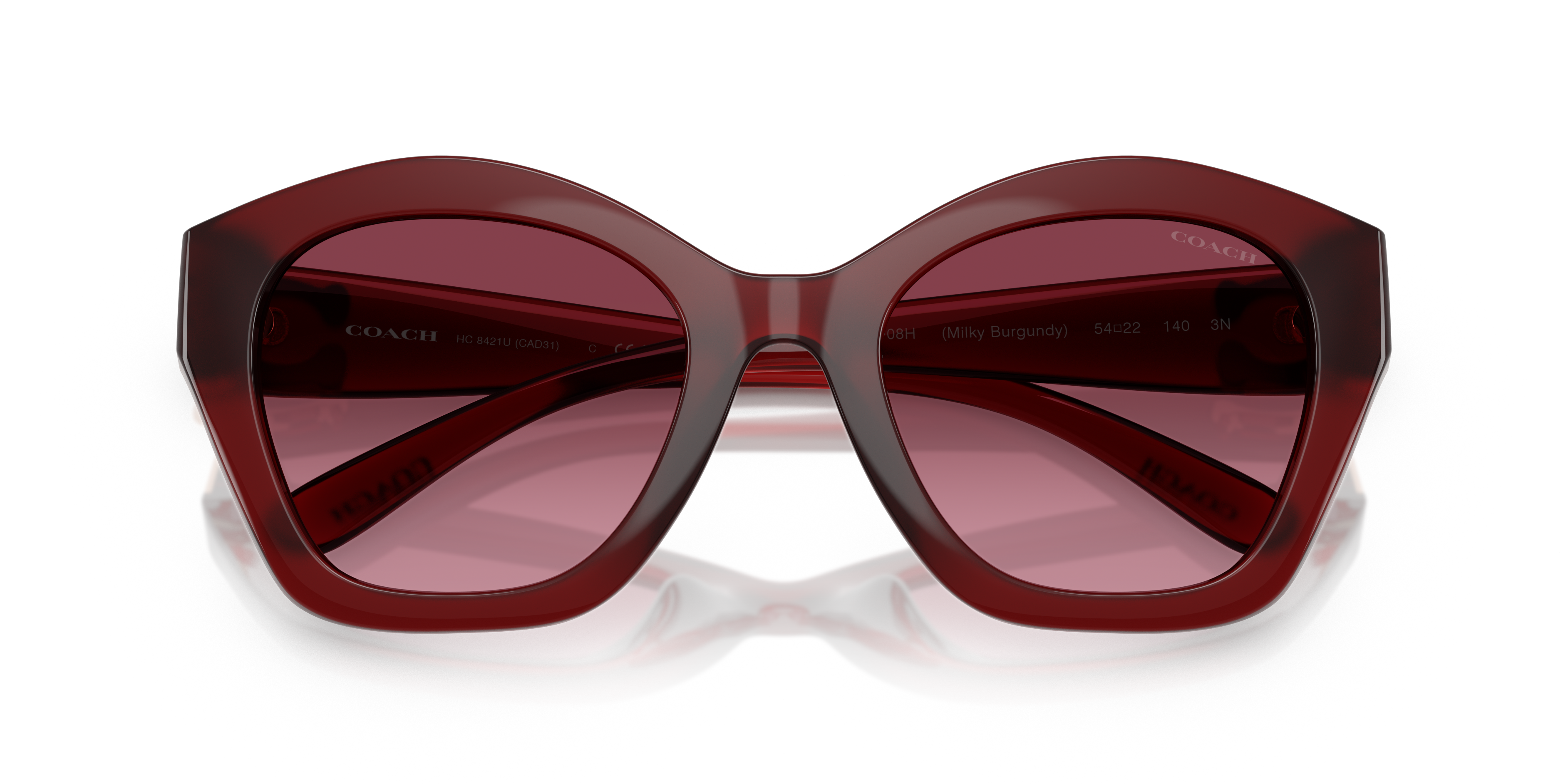 Coach HC8421U CAD31 Geometric Sunglasses - Black