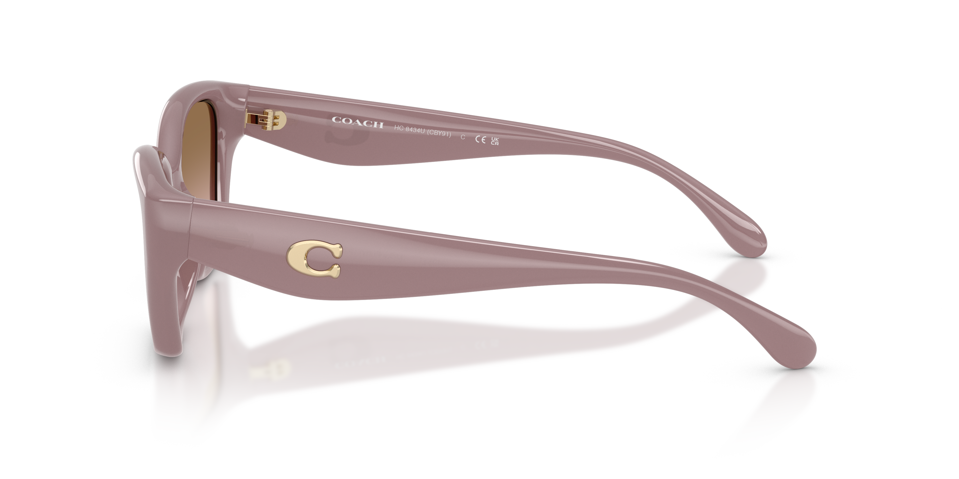 Coach HC8434U CBY91 Geometric Sunglasses - Milky Putty