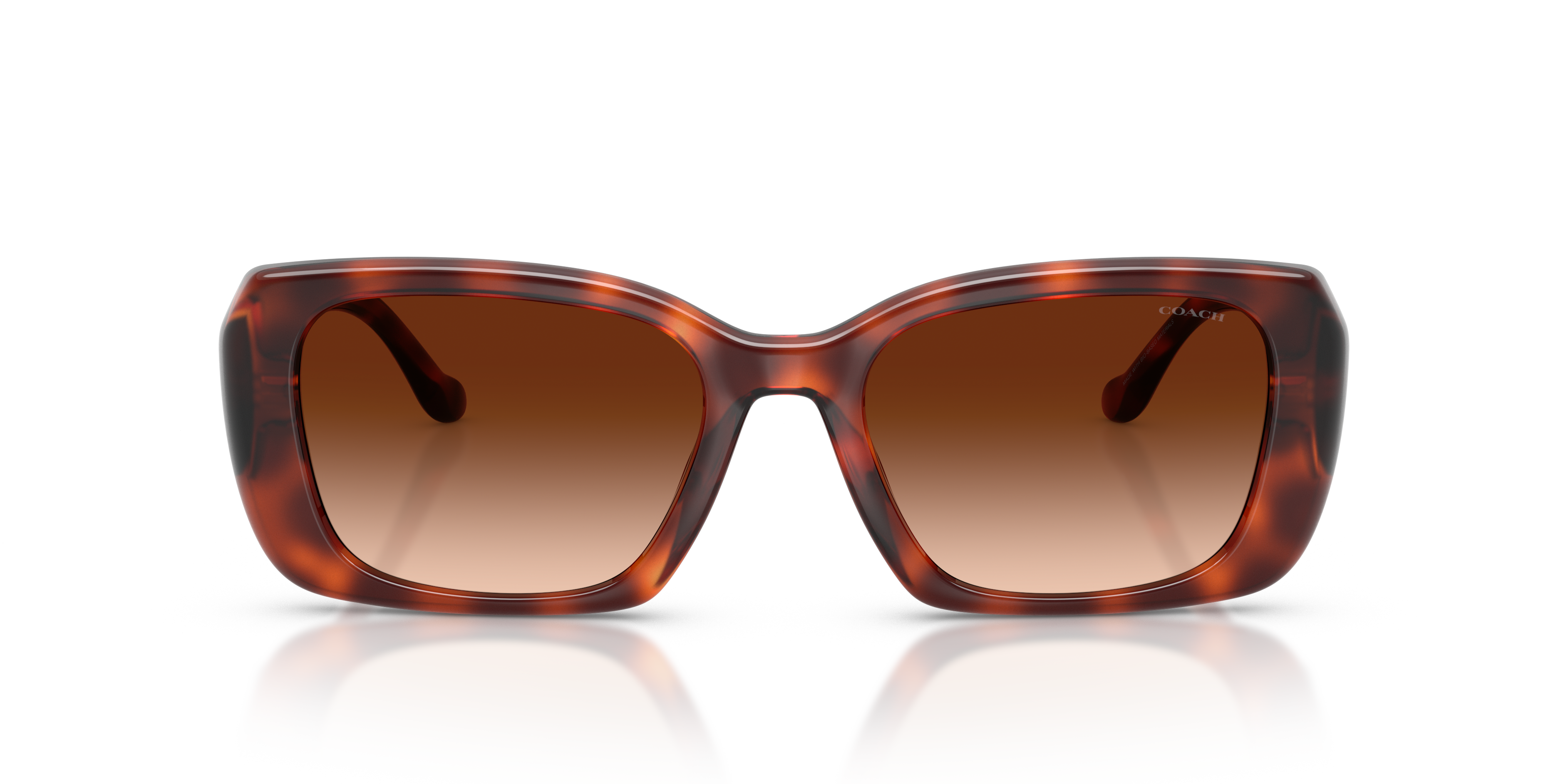 Coach HC8435U CBY82 Square Sunglasses - Caramel Tortoise