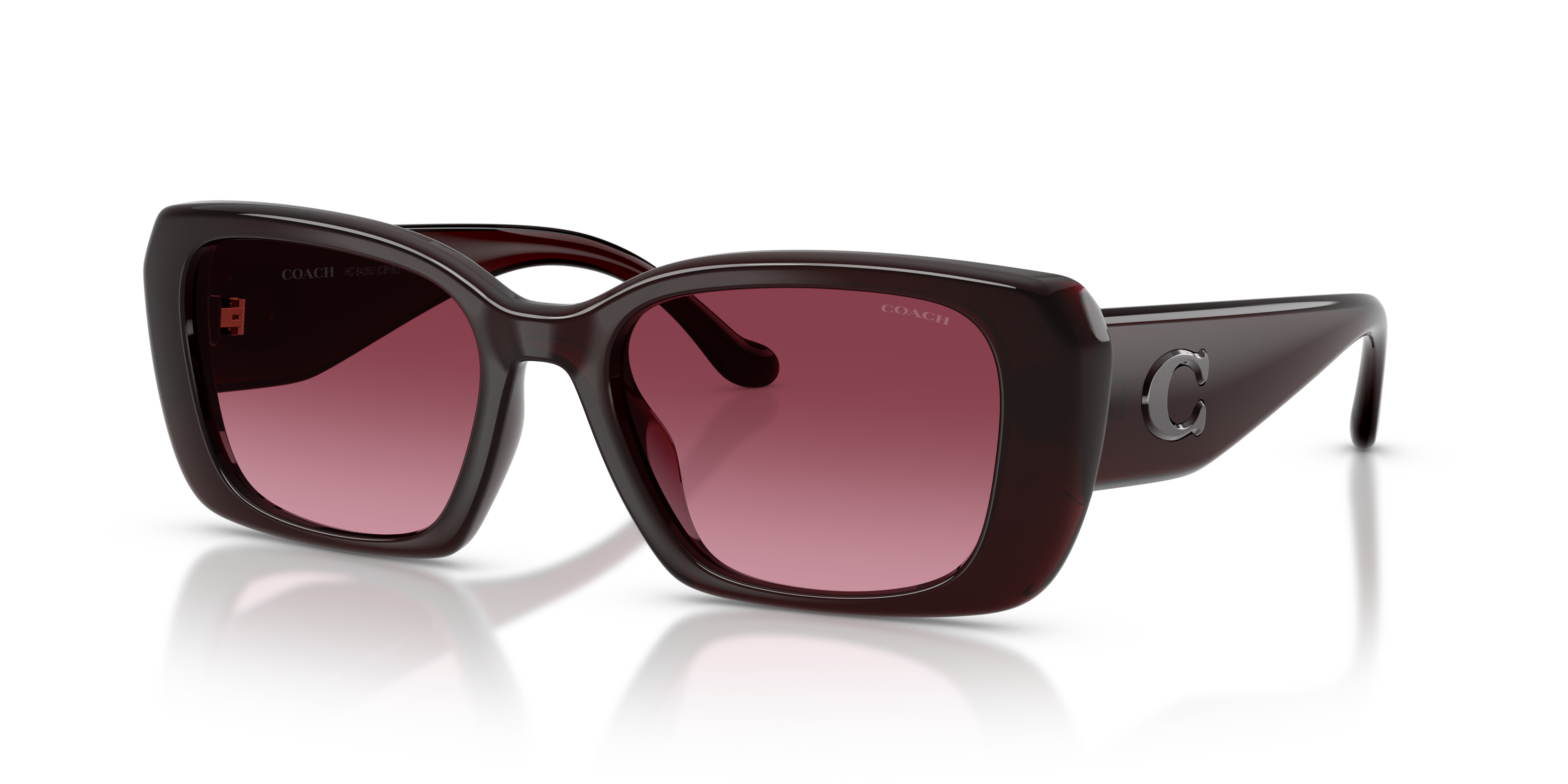 Coach HC8435U CBY82 Square Sunglasses - Caramel Tortoise