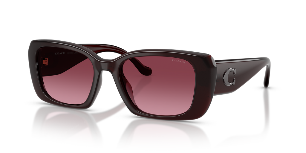 Coach HC8435U CBY82 Square Sunglasses - Milky Merlot
