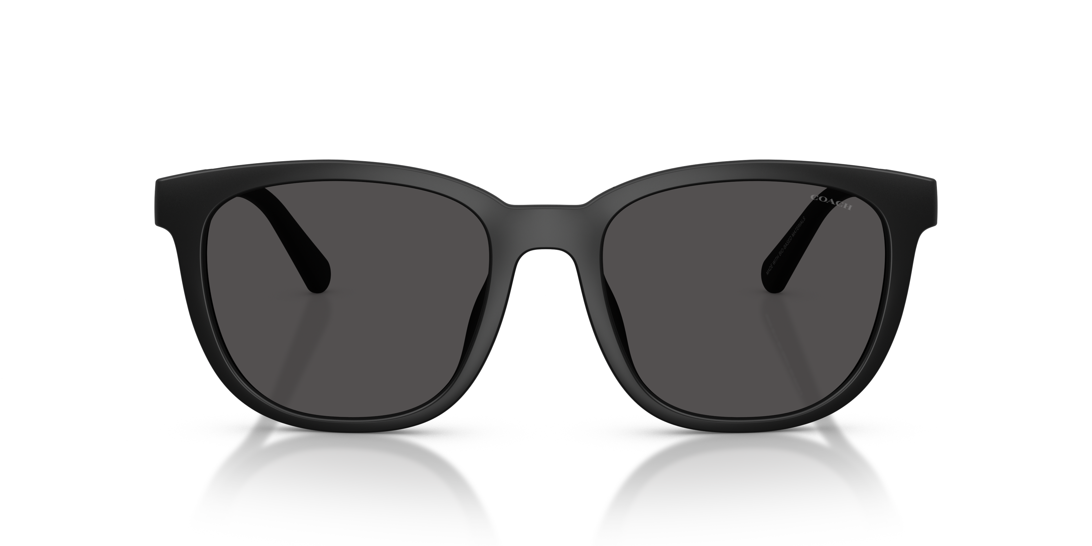 Coach HC8442U CCA00 Square Sunglasses - Matte Transparent Brown