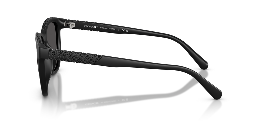 Coach HC8442U CCA00 Square Sunglasses - Matte Black