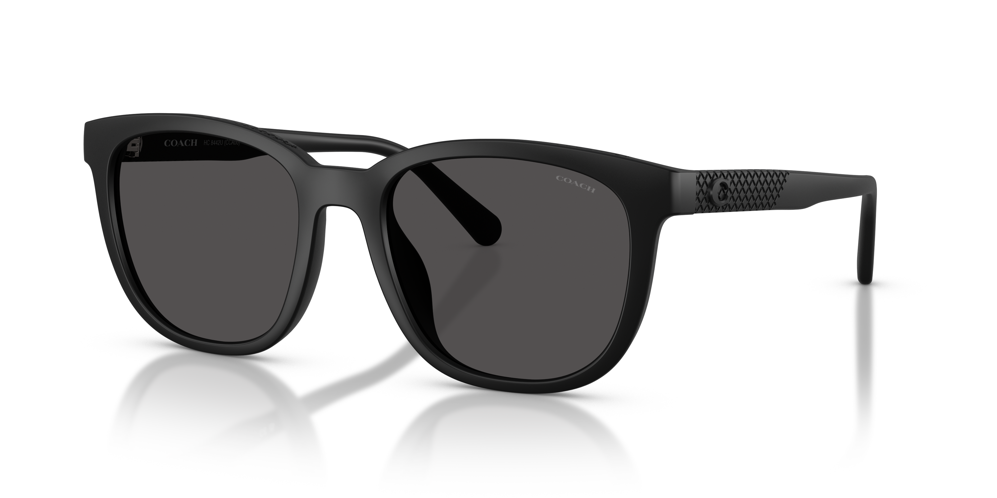 Coach HC8442U CCA00 Square Sunglasses - Transparent Clear