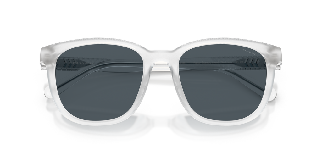 Coach HC8442U CCA00 Square Sunglasses - Matte Transparent Brown