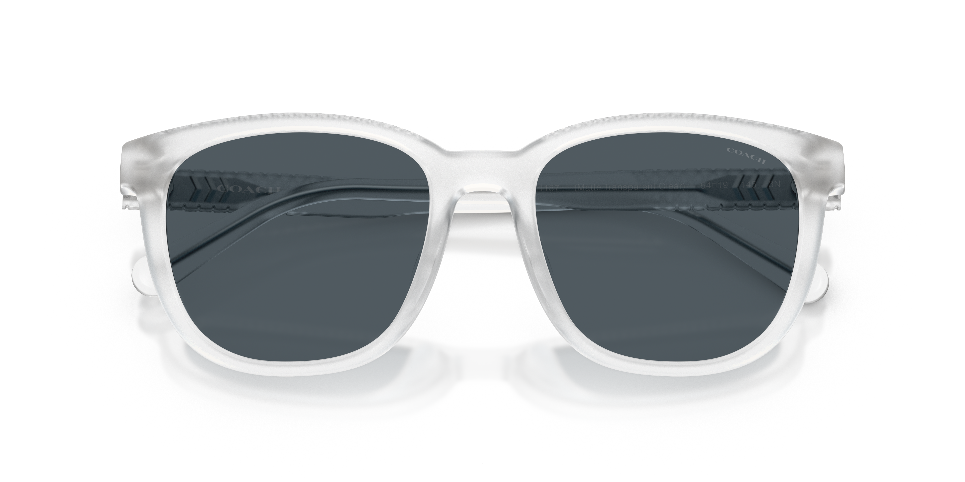 Coach HC8442U CCA00 Square Sunglasses - Matte Transparent Brown