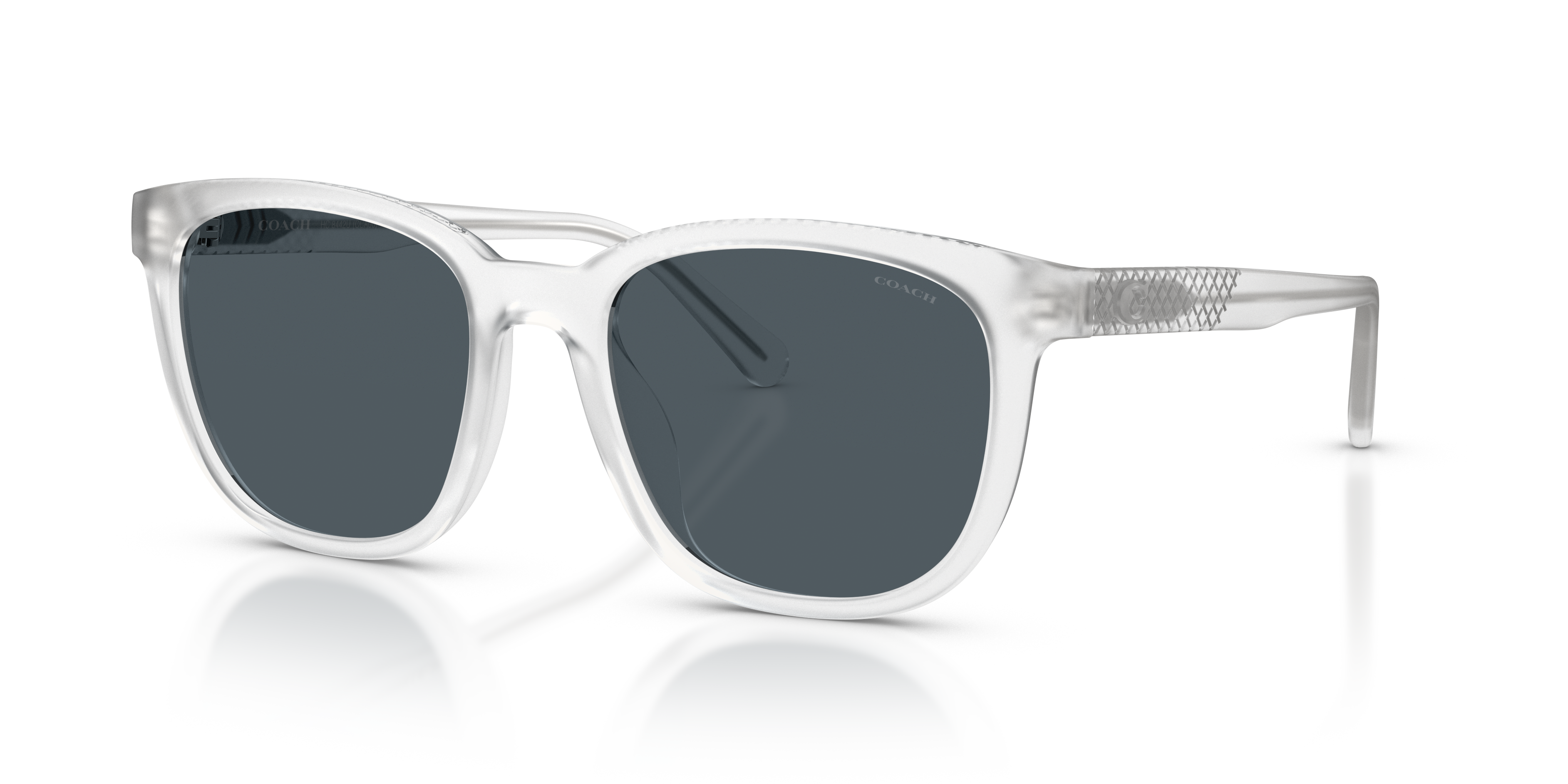 Coach HC8442U CCA00 Square Sunglasses - Matte Black