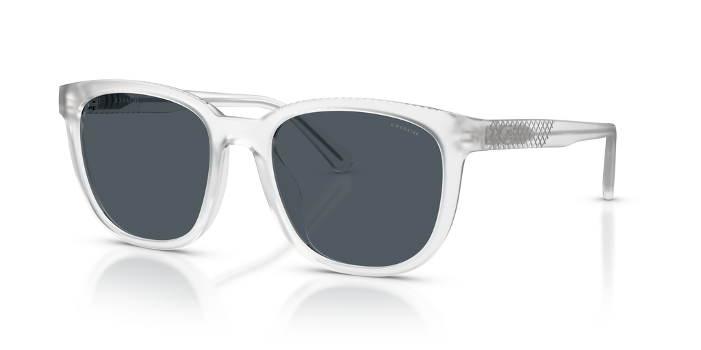 Coach HC8442U CCA00 Square Sunglasses - Transparent Clear