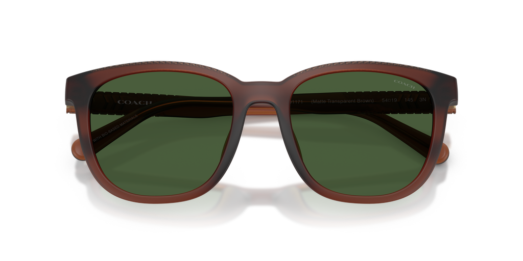 Coach HC8442U CCA00 Square Sunglasses - Transparent Clear