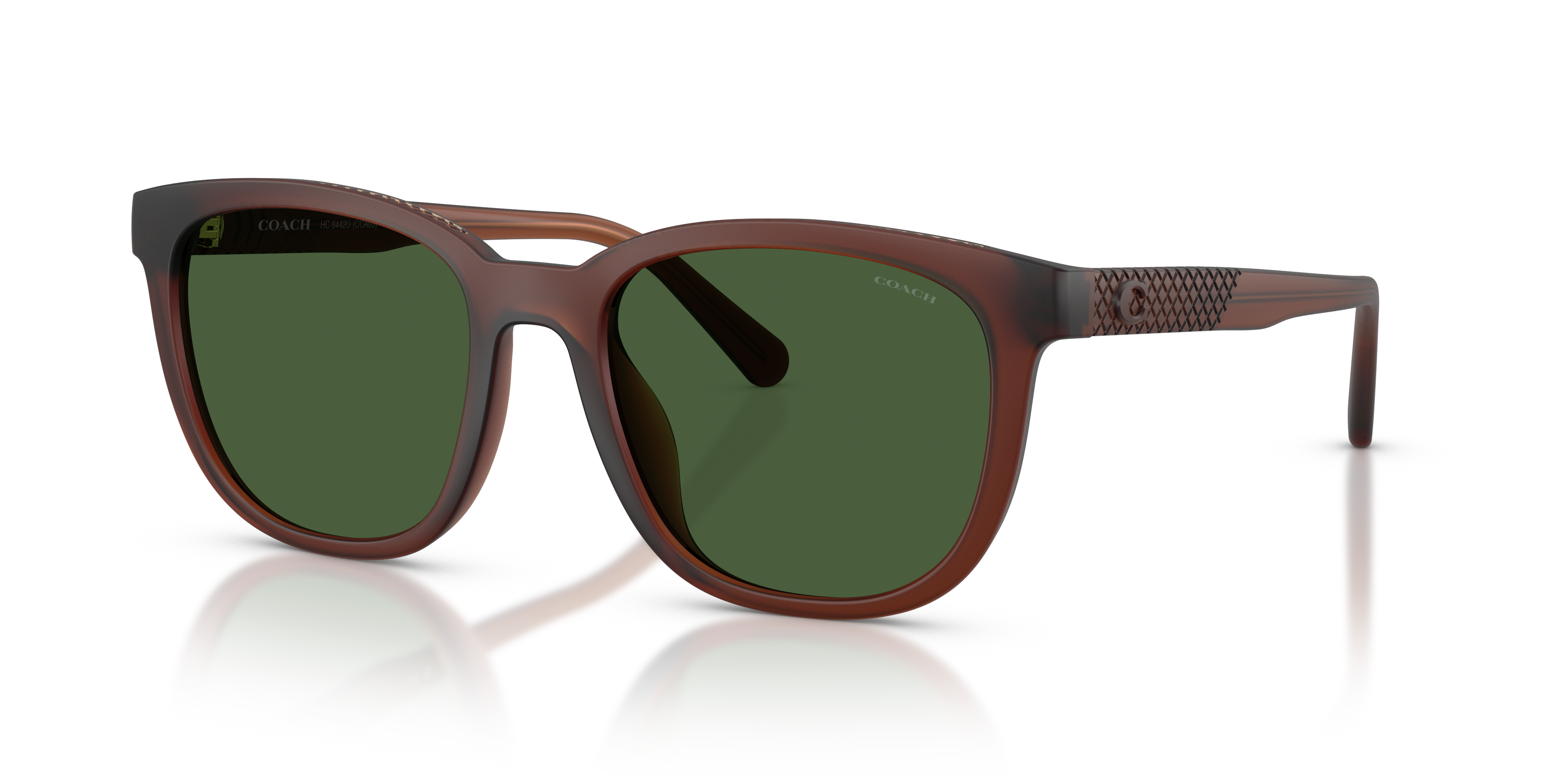 Coach HC8442U CCA00 Square Sunglasses - Transparent Clear