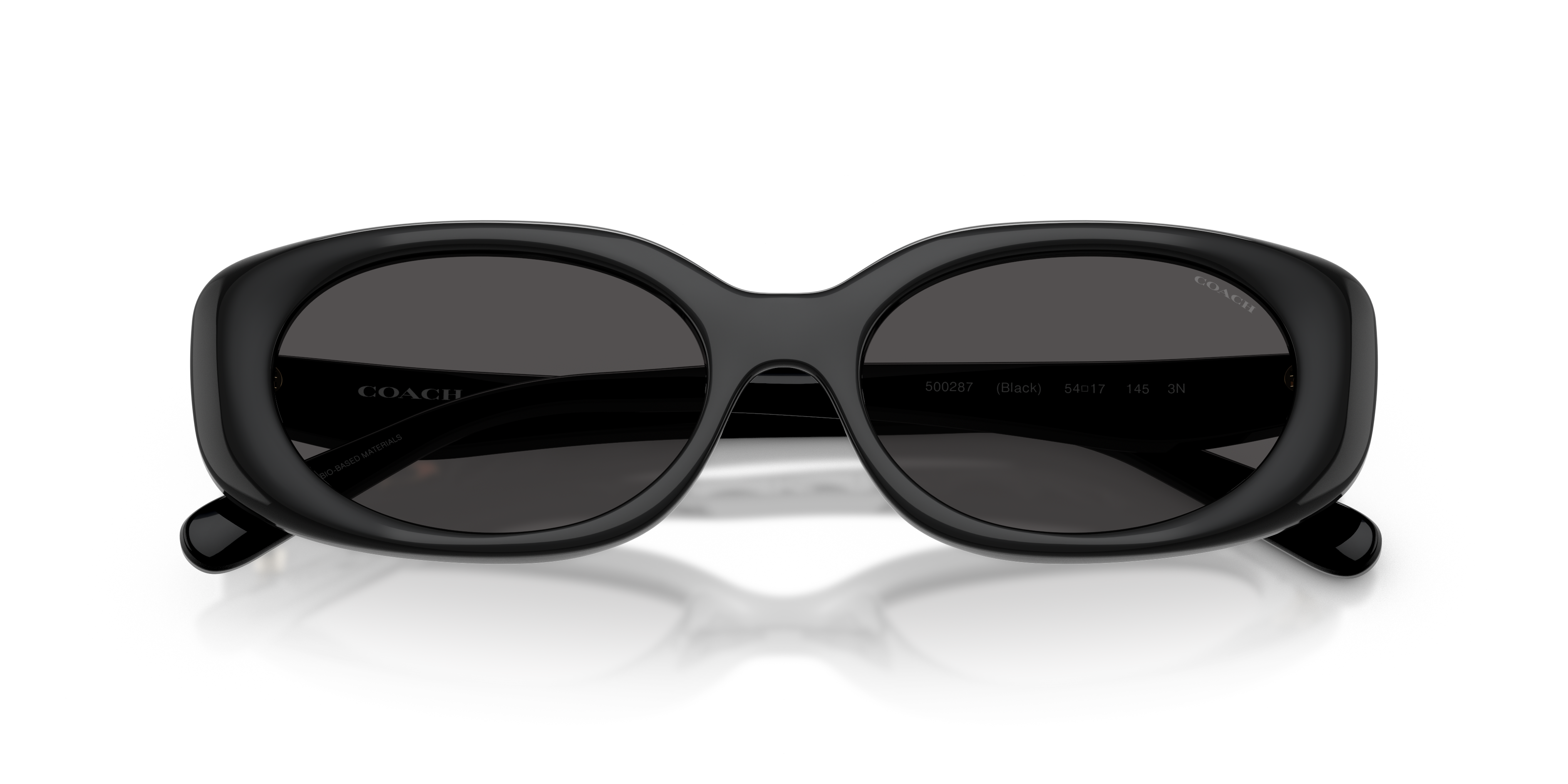 Coach HC8443D CBY84 Oval Sunglasses - Black