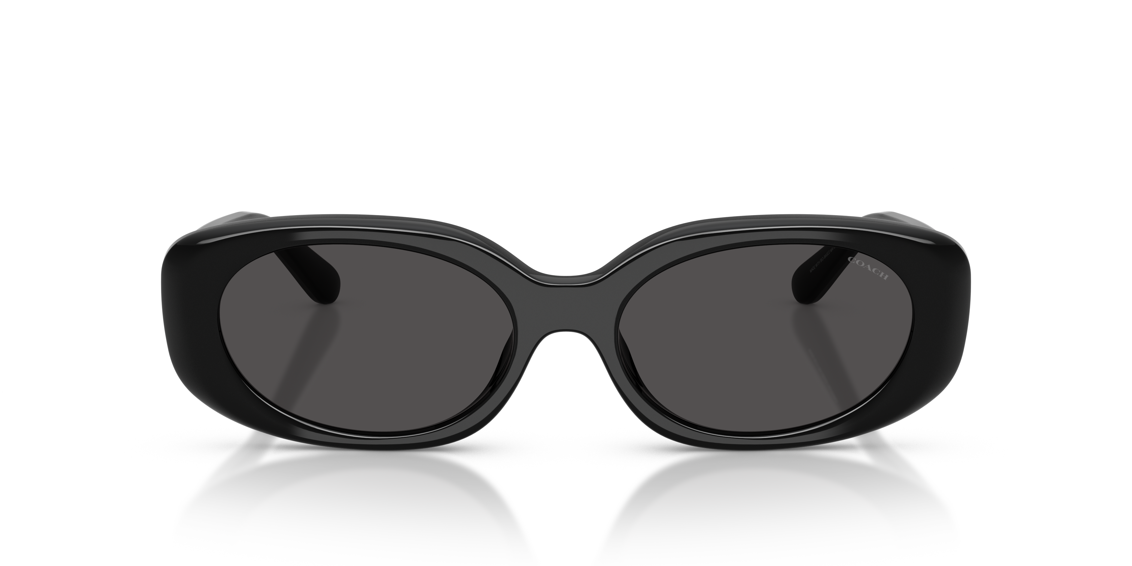 Coach HC8443D CBY84 Oval Sunglasses - Black