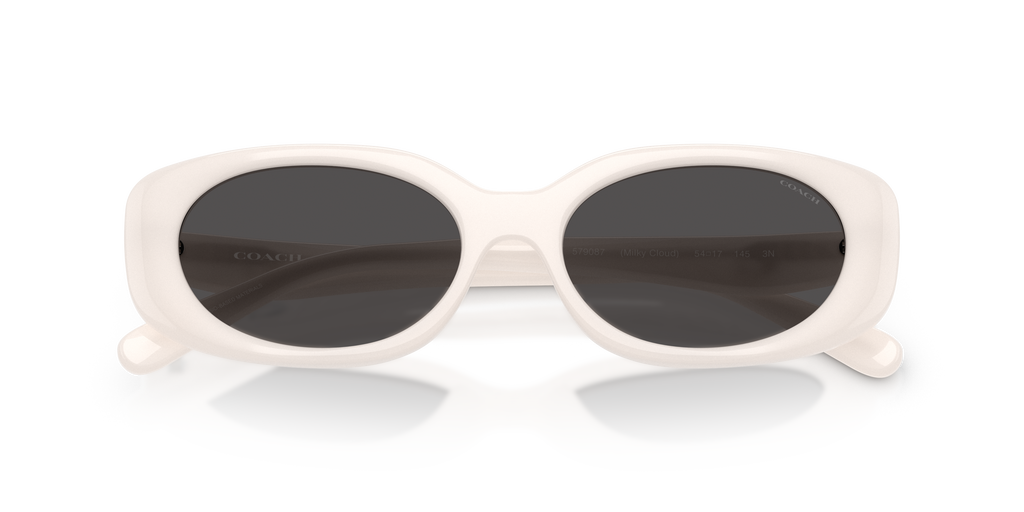 Coach HC8443D CBY84 Oval Sunglasses - Milky Cloud