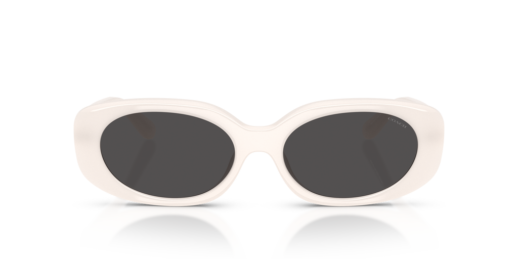Coach HC8443D CBY84 Oval Sunglasses - Milky Cloud