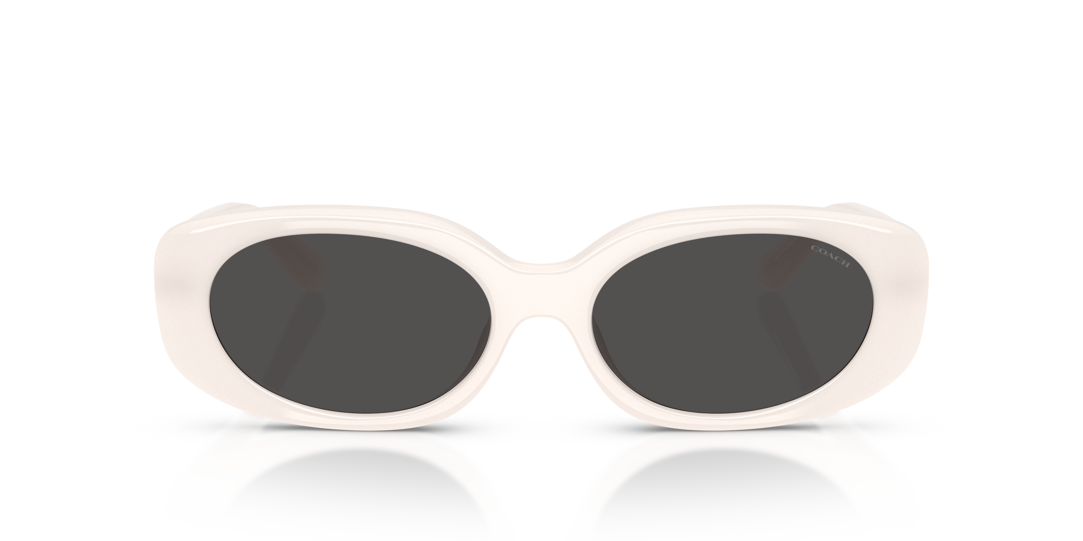 Coach HC8443D CBY84 Oval Sunglasses - Milky Cloud