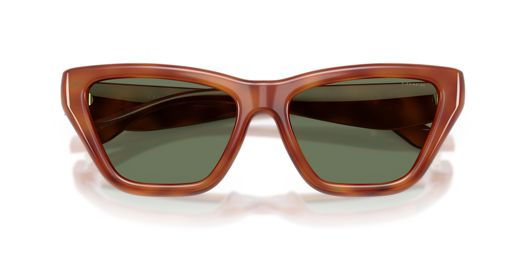 Coach HC8449U CDP33 Cat Eye Sunglasses - Caramel Tortoise
