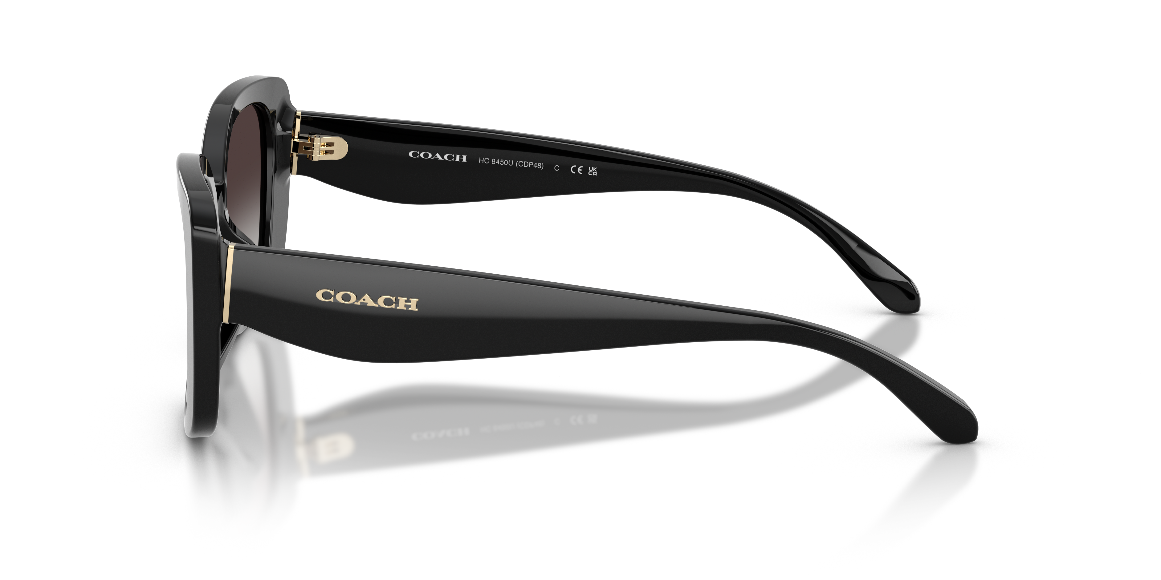 Coach HC8450U CDP48 Square Sunglasses - Black