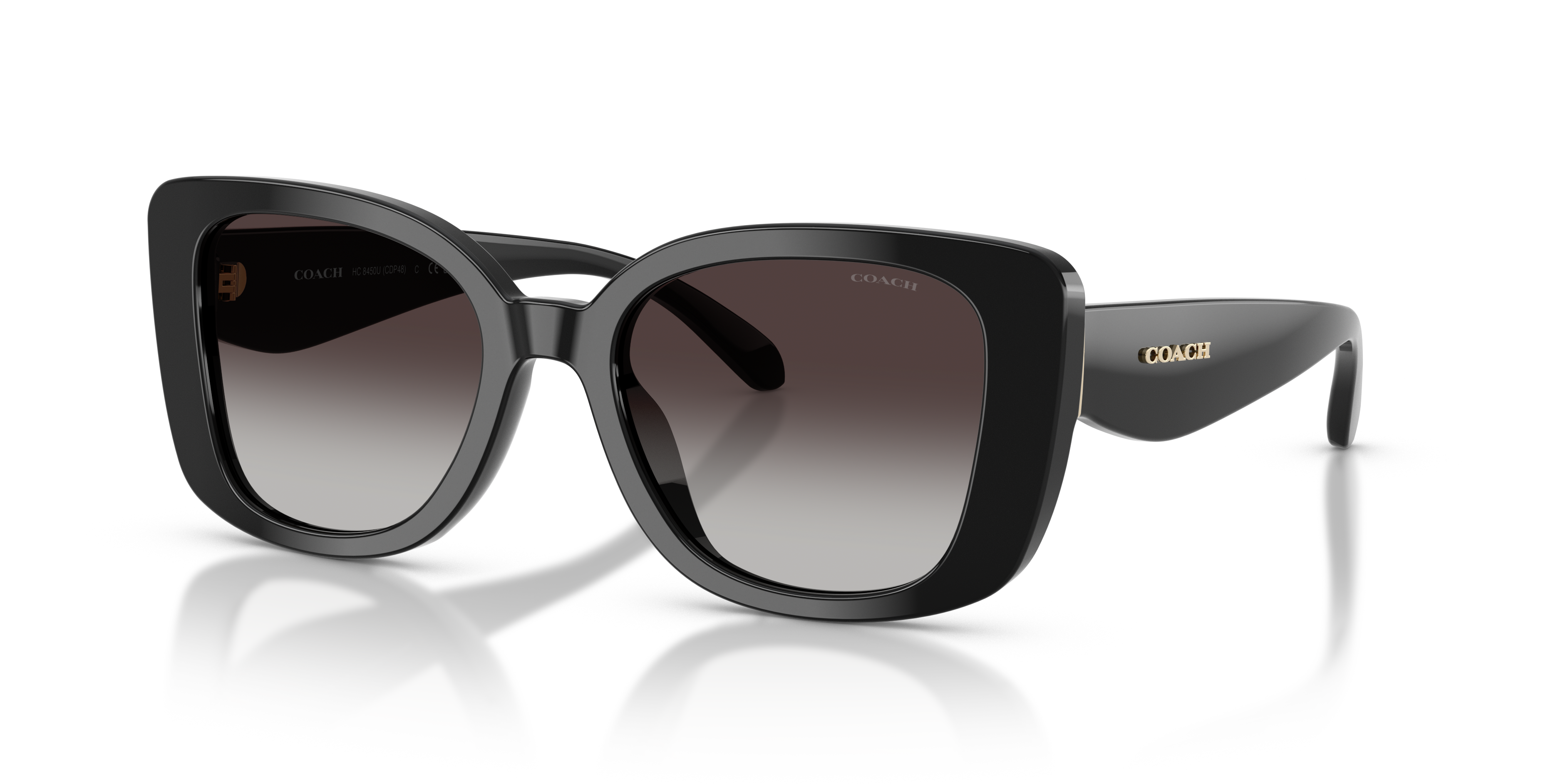 Coach HC8450U CDP48 Square Sunglasses - Black