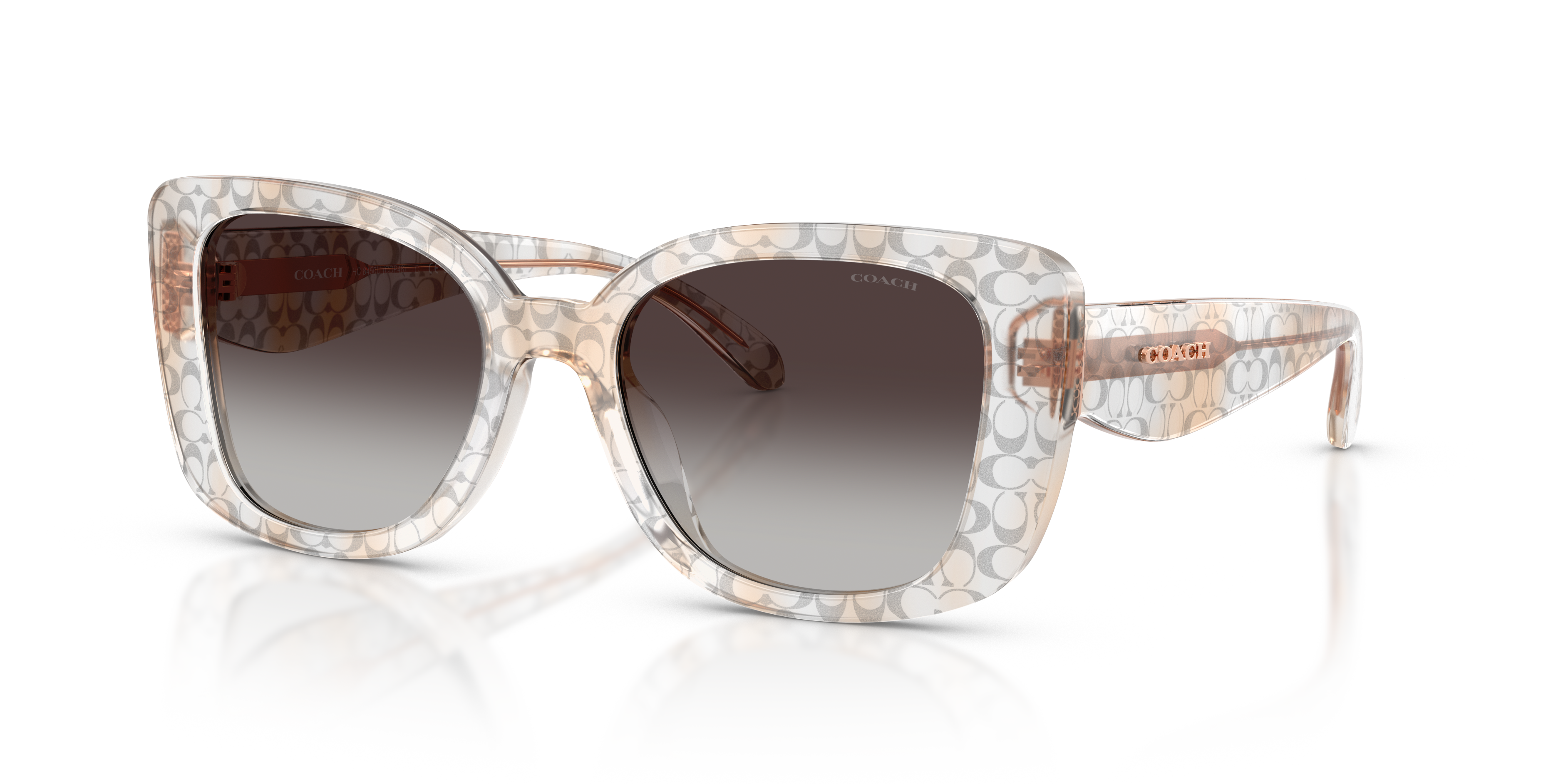 Coach HC8450U CDP48 Square Sunglasses - Black