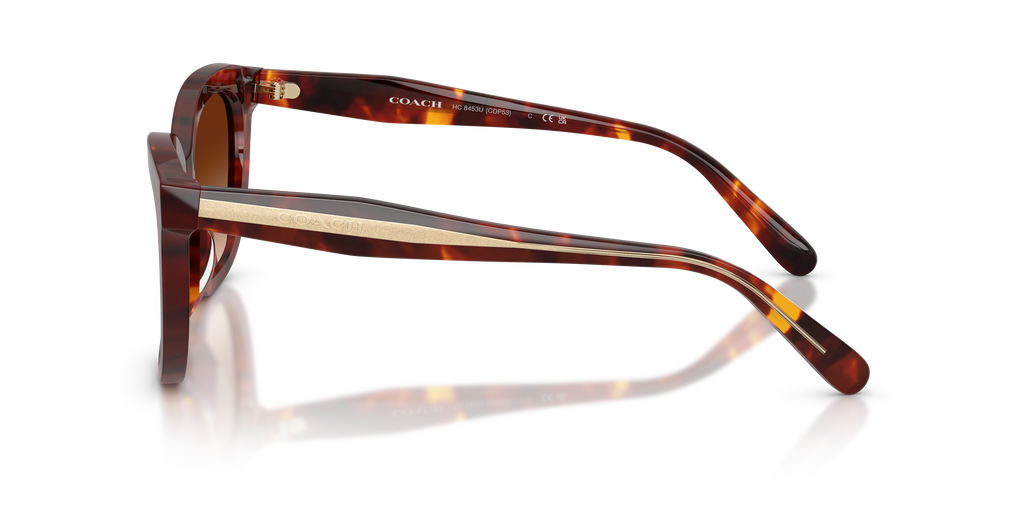 Coach HC8453U CDP53 Square Sunglasses - Walnut Tortoise