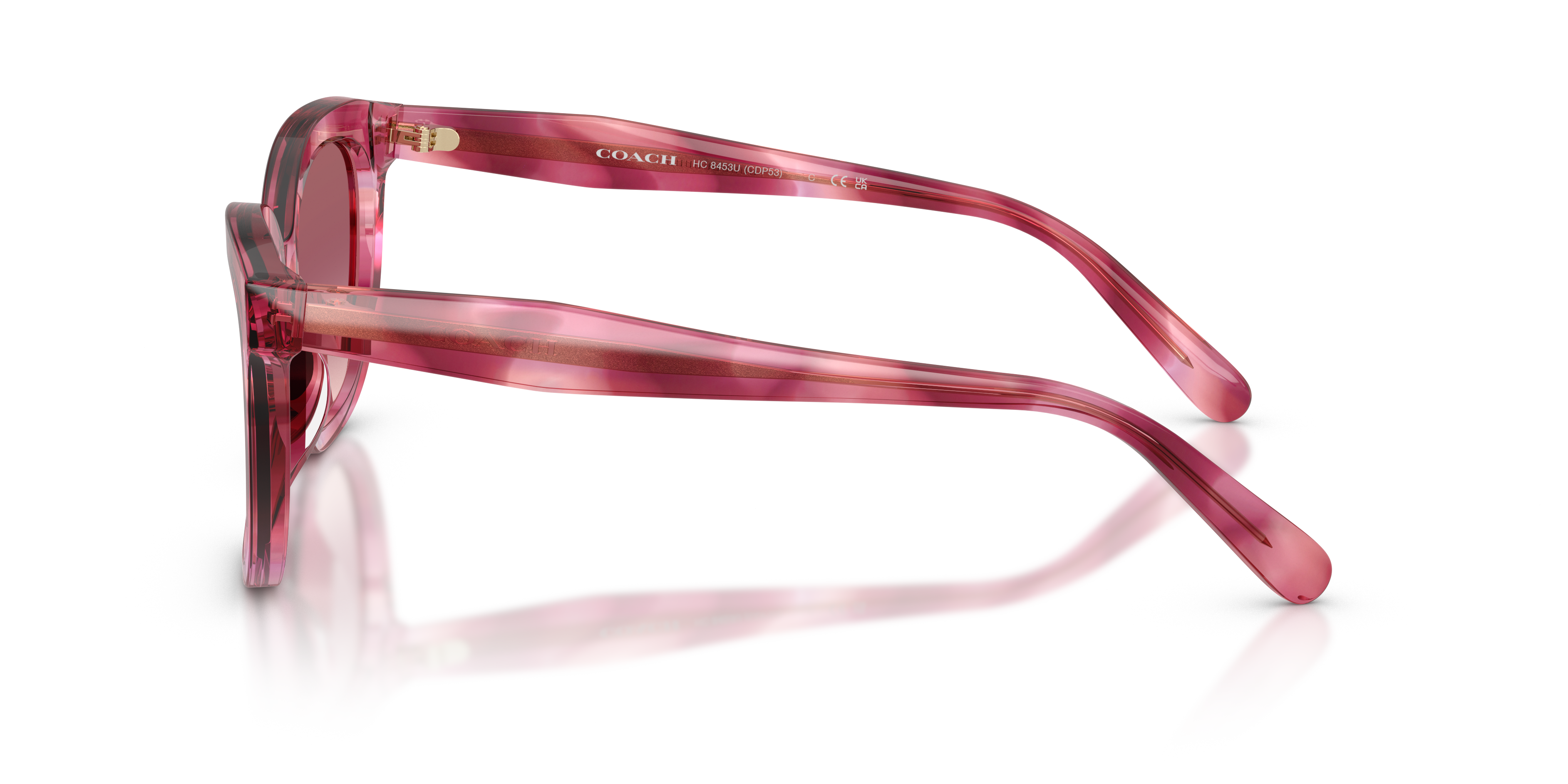 Coach HC8453U CDP53 Square Sunglasses - Purple Cosmo Tortoise