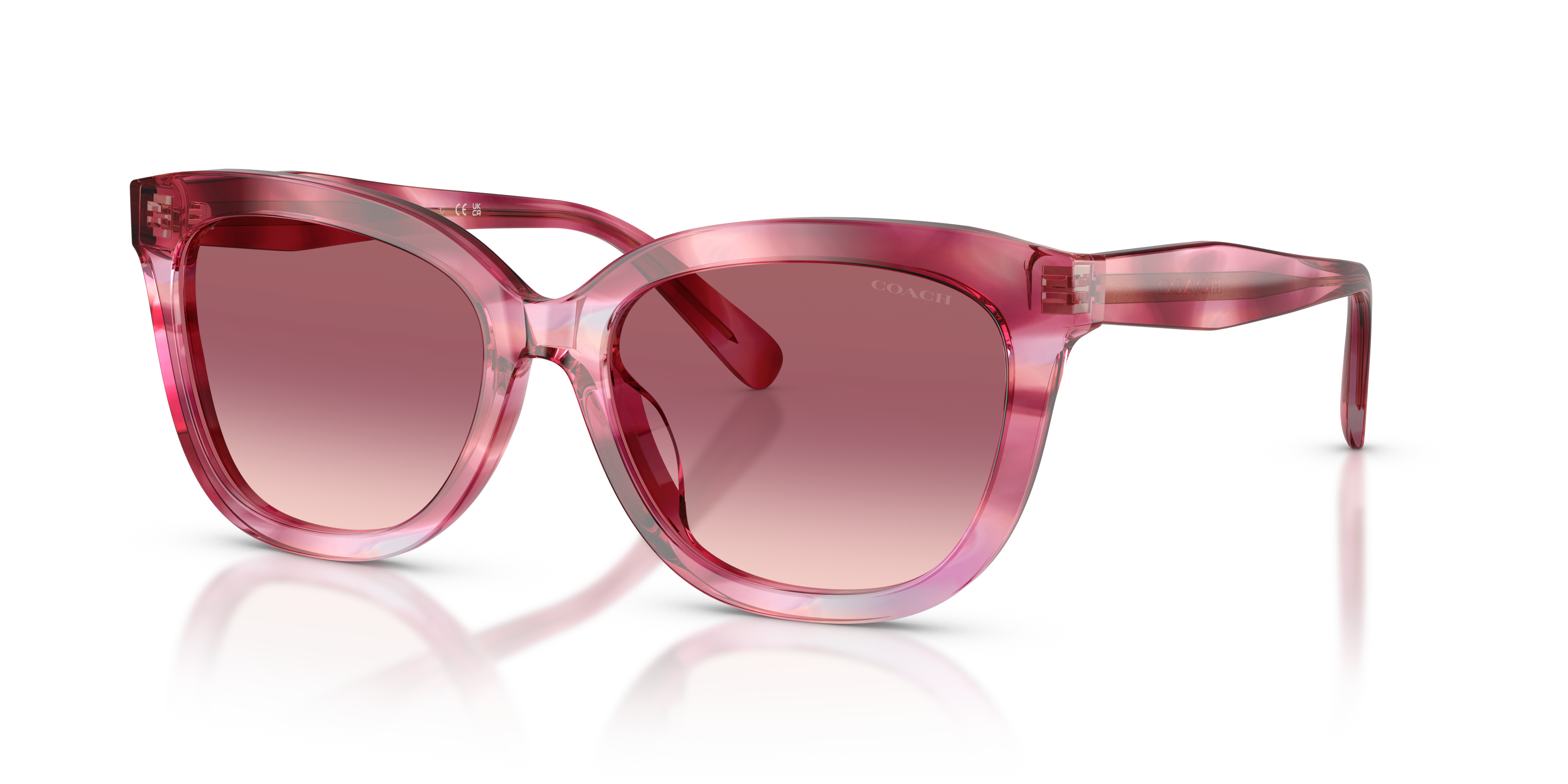 Coach HC8453U CDP53 Square Sunglasses - Walnut Tortoise
